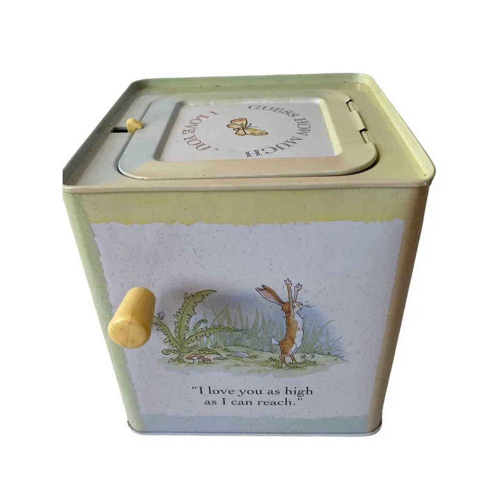 Bunny-in-the box Guess How Much I Love You toy vtg peek-a-boo‎ rabbit music